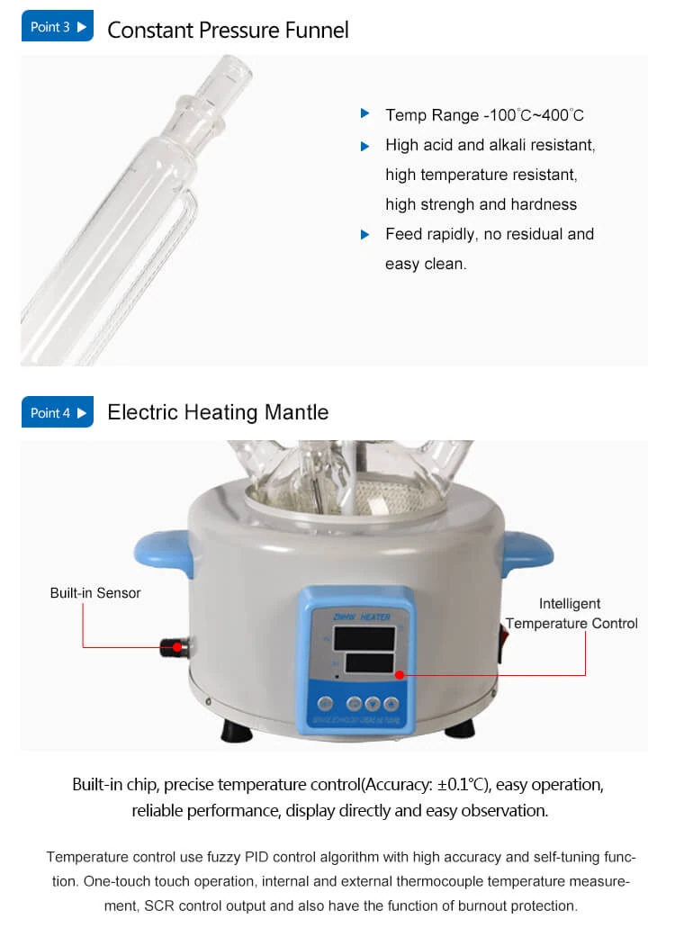 Electric Glass Reactor Kettle Feature