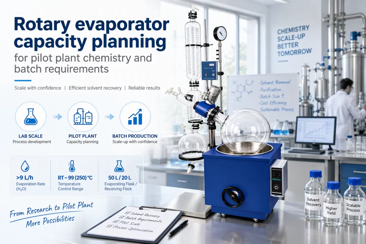 What capacity rotary evaporator for pilot plant chemistry?